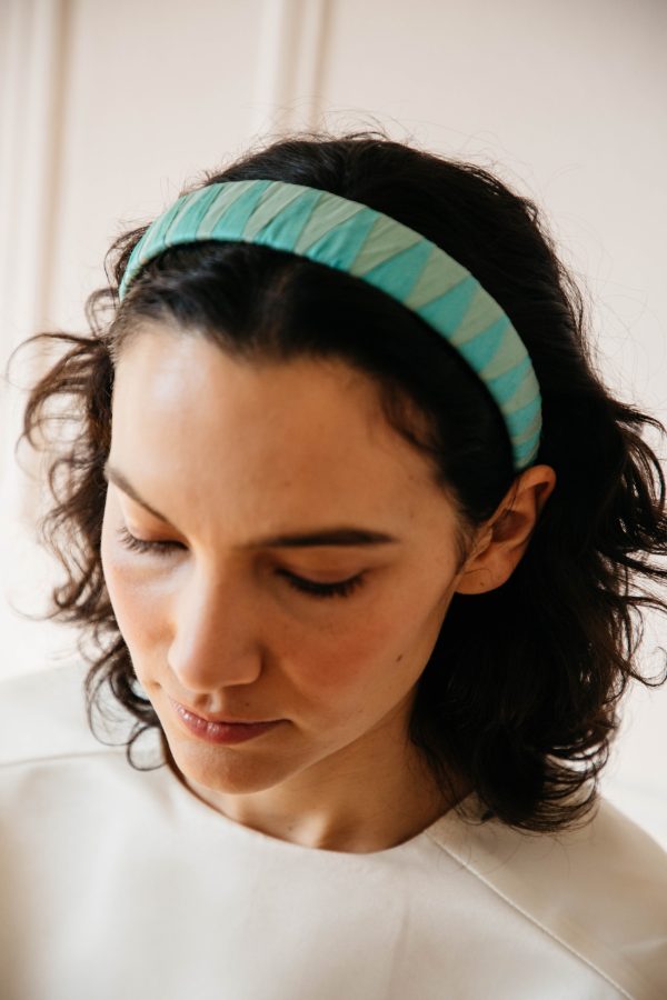 Persinette Woven Headband- Seafoam Blue Online Sale