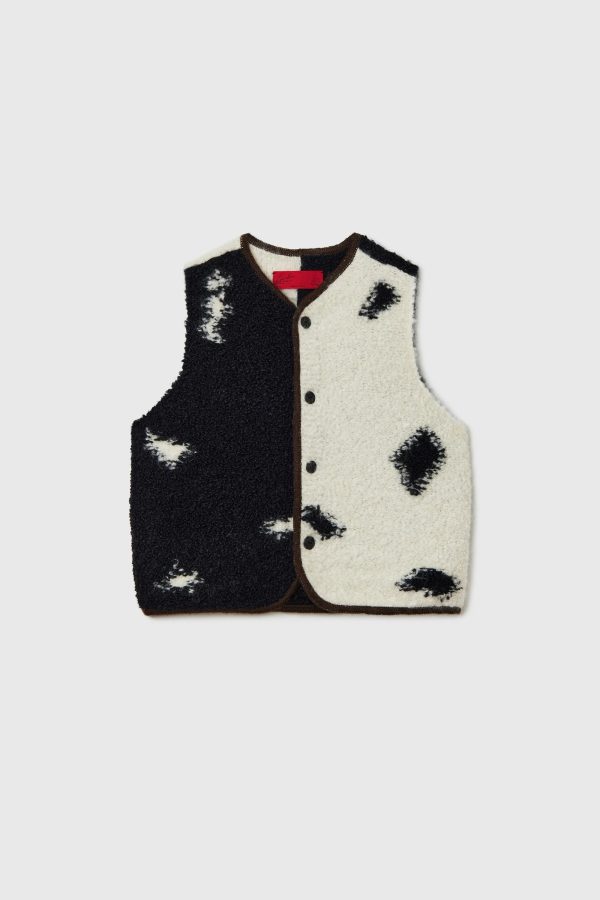 Wool and Mohair Blotch Waistcoat Online Hot Sale