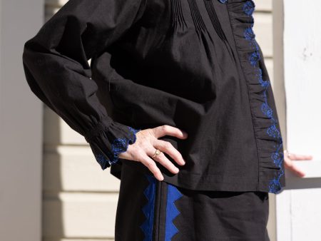 Dolly Embroidered Top - Black Cobalt Supply