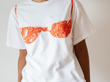 Florida Woman Appliqué T  - White  Orange Swirl Discount