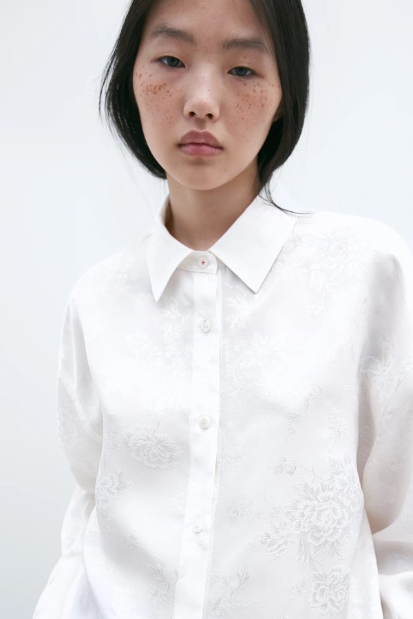 Flower Jacquard Shirt Sale