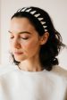 Persinette Woven Headband- Black White Online now