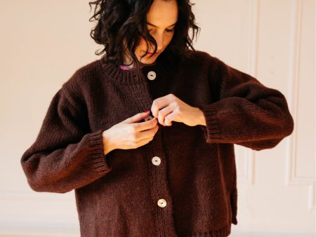 (Pre-Order Feb 28) Sheba Cardigan Sweater- Chocolate Sale