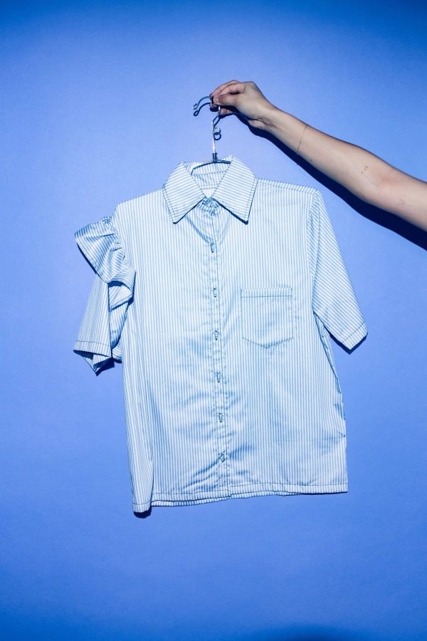 Bowie Sleep Shirt - Blue and White Stripe Discount