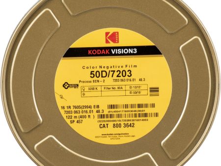 Kodak VISION3 50D Color Negative Film #7203 | 16mm, 400  Roll, Single Perf Supply