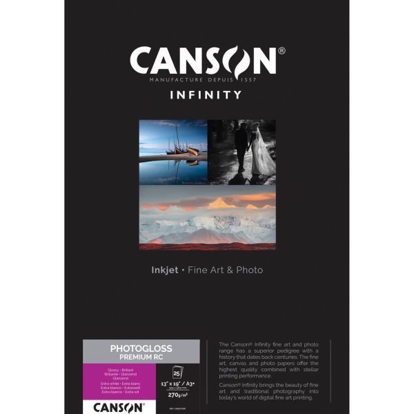 Canson Infinity PhotoGloss Premium RC Paper | 13 x 19 , 25 Sheets Supply