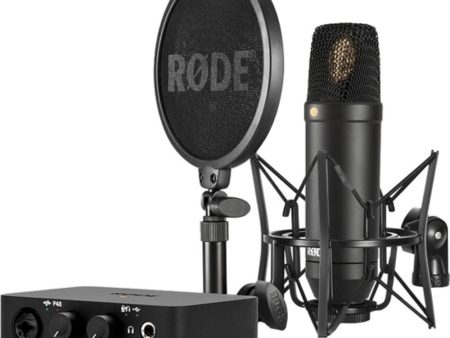 Rode Complete Studio Kit with AI-1 Audio Interface, NT1 Microphone, SM6 Shockmount, and XLR Cable For Cheap