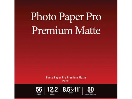 Canon PM-101 Photo Paper Pro Premium Matte | 8.5 x 11 , 50 Sheets Sale