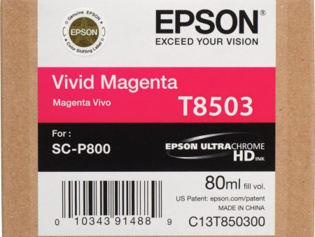 Epson T850300 UltraChrome HD Vivid Magenta Ink Cartridge | 80 ml on Sale