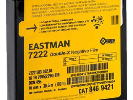 Kodak Eastman Double-X Black-and-White Negative Film 7222 | 16mm, 100  Roll, Single Perf Fashion