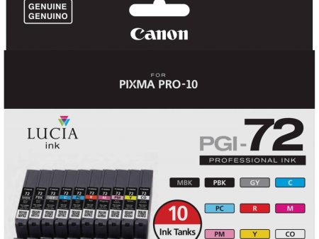 Canon LUCIA PGI-72 10-Color Ink Tank Value Pack Supply