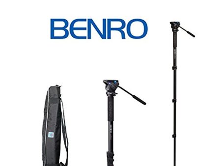 Benro Aluminum 4 Series Flip-Lock Video Monopod Kit w  3-Foot Articulating Base and S6 Video Head Online Hot Sale