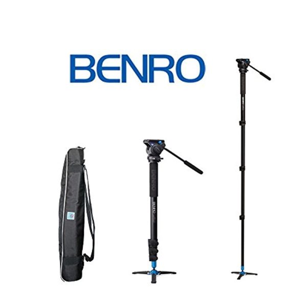 Benro Aluminum 4 Series Flip-Lock Video Monopod Kit w  3-Foot Articulating Base and S6 Video Head Online Hot Sale