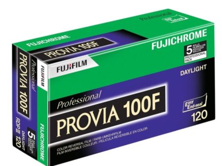 FUJIFILM Fujichrome Provia 100F Professional RDP-III Color Transparency Film | 120 Roll Film, 5 Pack Hot on Sale