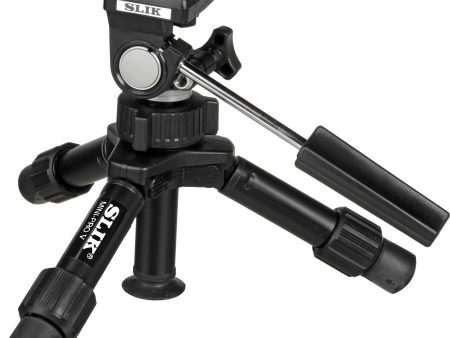 Slik Mini-Pro V Tripod with 2-Way Pan Tilt Head | Supports 3.3 lb (1.5 kg) Sale