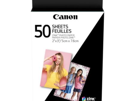 Canon 2 x 3  ZINK Photo Paper Pack | 50 Sheets For Sale