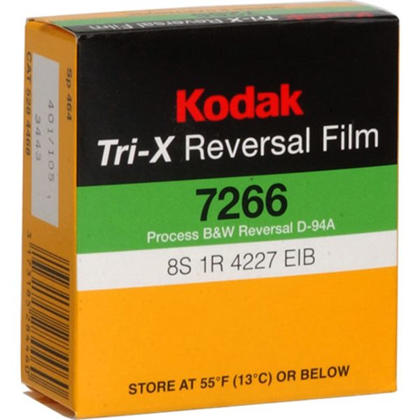 Kodak Tri-X Black-and-White Reversal Film #7266 | Super 8, 50  Roll on Sale