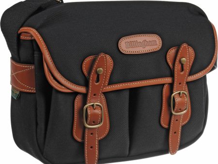 Billingham Small Hadley Shoulder Bag | Black with Tan Leather Trim Fashion