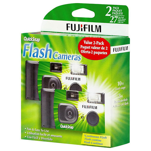 FUJIFILM QuickSnap Flash 400 One-Time-Use Disposable Camera | 27 Exposures, 2-Pack Online now