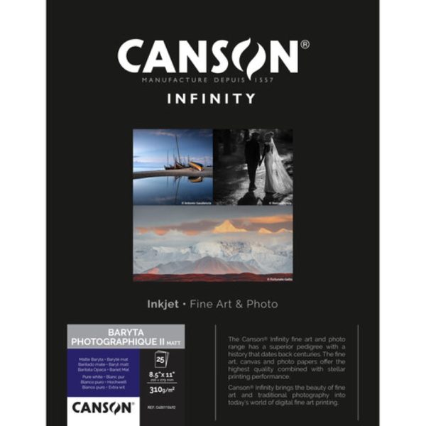 Canson Infinity Baryta Photographique II Matte Paper | 8.5 x 11 , 25 Sheets For Sale