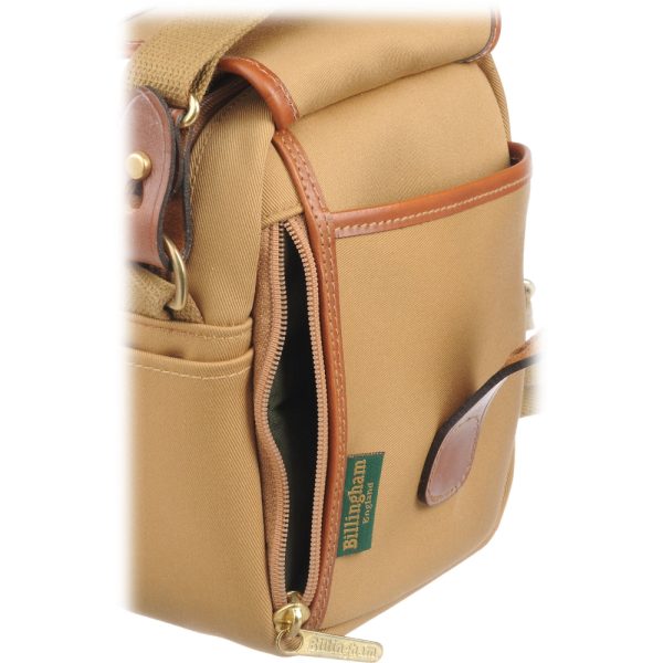 Billingham Stowaway Pola Shoulder Bag | Khaki with Tan Leather Trim Online