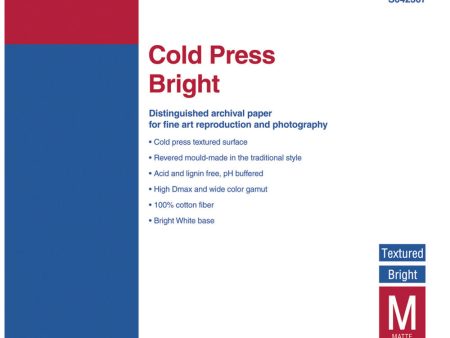 Epson Cold Press Bright Paper | 8.5 x 11 , 25 Sheets Online now