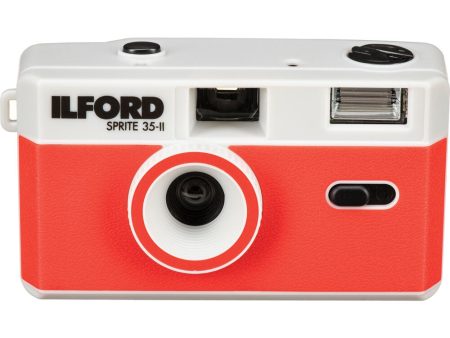 Ilford Sprite 35-II Film Camera | Silver & Red Fashion