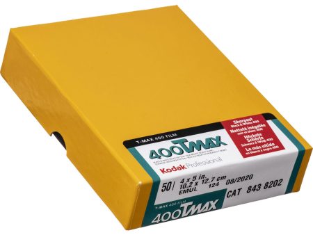 Kodak Professional T-Max 400 Black & White Negative Film | 4 x 5 , 50 Sheets For Cheap