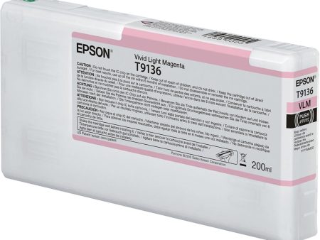 Epson T9136 UltraChrome HDX Vivid Light Magenta Ink Cartridge | 200 mL Fashion