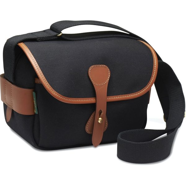 Billingham S2 Shoulder Bag | Black with Tan Leather Trim Hot on Sale