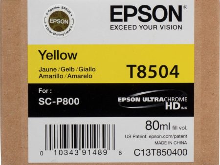 Epson T850400 UltraChrome HD Yellow Ink Cartridge | 80 ml For Sale