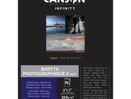 Canson Infinity Baryta Photographique II Matte Paper | 5 x 7 , 25 Sheets on Sale