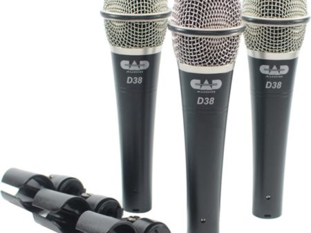 CADLive D38 Supercardioid Dynamic Handheld Microphone | 3 Pack For Sale