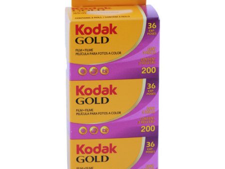 Kodak GOLD 200 Color Negative Film | 35mm Roll Film, 36 Exposures, 3-Pack Supply