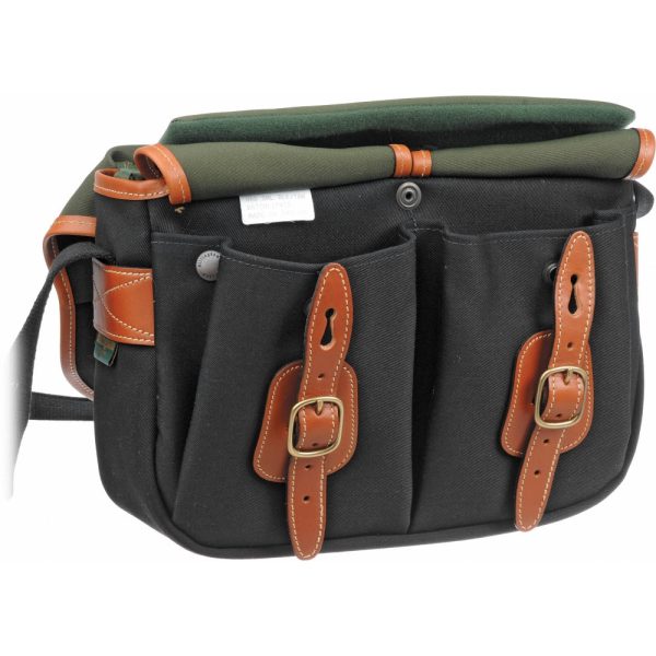 Billingham Small Hadley Shoulder Bag | Black with Tan Leather Trim Fashion