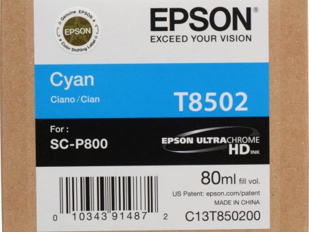 Epson T850200 UltraChrome HD Cyan Ink Cartridge | 80 ml Online