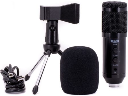 CAD u49 USB Studio Microphone with Headphone Jack & Gain Control Online