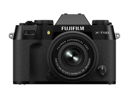 Fujifilm X-T50 Mirrorless Camera w  XC 15-45mm f 3.5-5.6 OIS PZ Lens | Black Sale