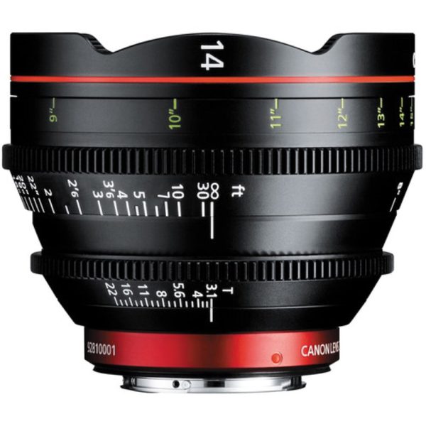 Canon CN-E 14mm T3.1 L F Cinema Prime Lens | EF Mount For Sale