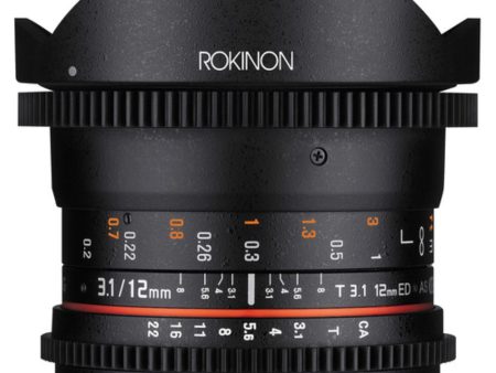 Rokinon 12mm T3.1 ED AS IF NCS UMC Cine DS Fisheye Lens for Nikon F Mount Fashion