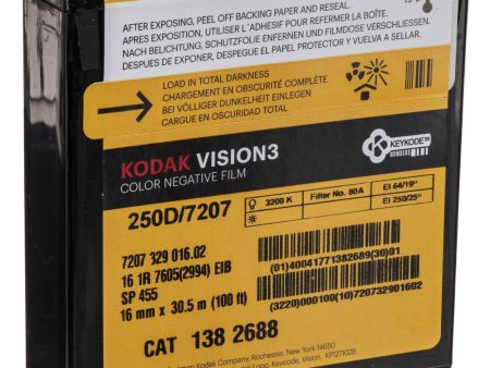 Kodak VISION3 250D Color Negative Film #7207 | 16mm, 100  Roll Online Sale