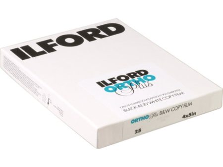 Ilford Ortho Plus Black and White Negative Film | 4 x 5 , 25 Sheets on Sale