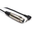 Hosa Technology XLR3F to Right-Angle 3.5mm TRS Mono Microphone Cable |10  For Cheap